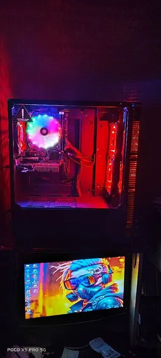 Pc gamer led  xeon 1230 (i7 3770) wi-fi 16g SSD 240g fonte 500w usb 3.0 placa de vídeo 1g