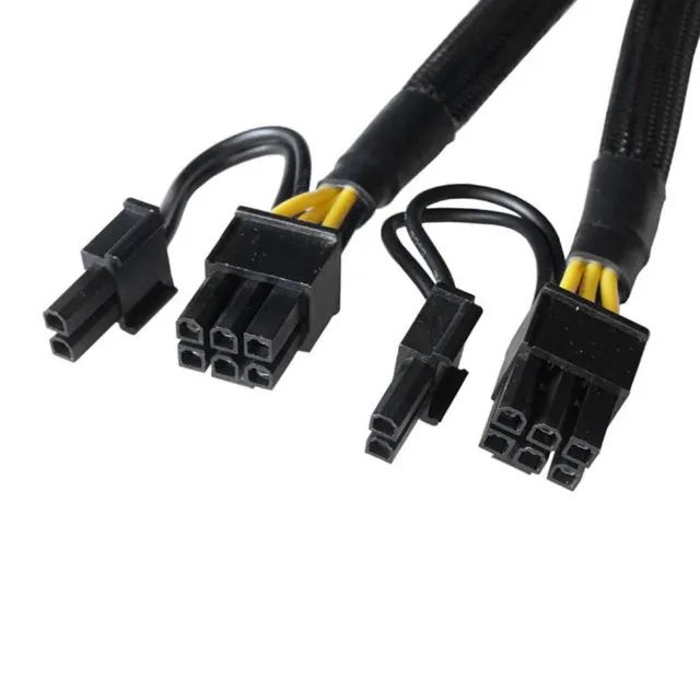 Cabo Adaptador Sleeved 32cm extensão de conexão PCI-E 8 pinos conectores PCIE 6 + 2 Pinos - Foto 3