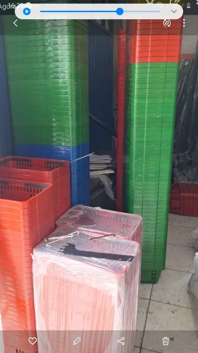 Cesta de mercado com alças e com rodinhas na Promocao, Imperdivel- 71- * - Foto 4