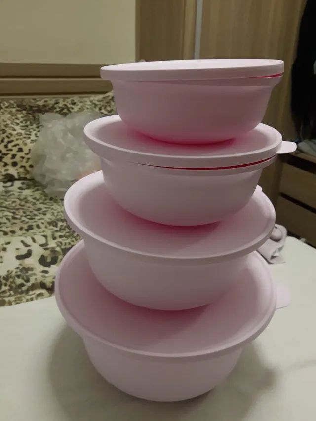 Tupperware conjunto rosa claro  - Foto 5