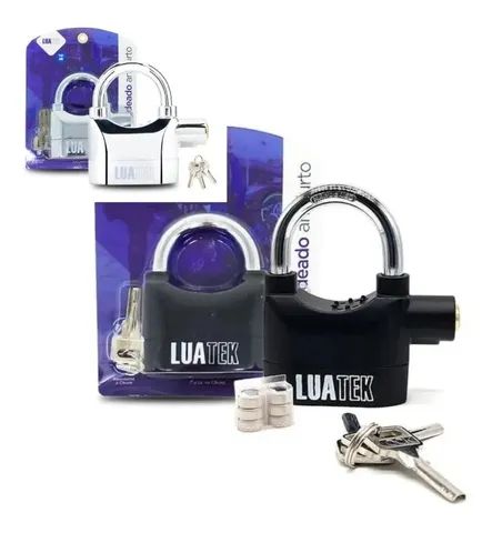 Cadeado Anti furto com alarme luatek 