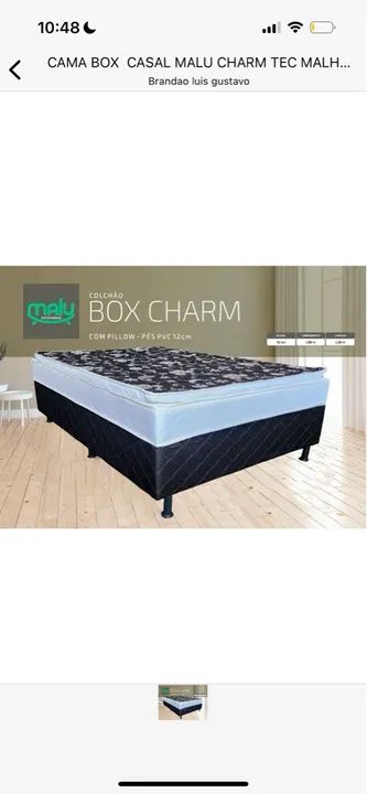 Colchão Box Charm Casal. 