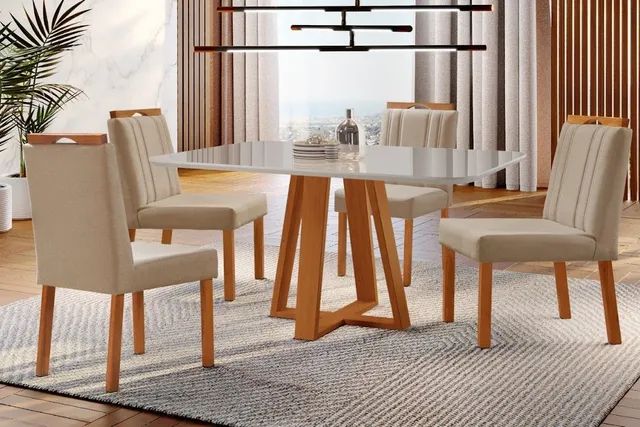 Mesa com 4 cadeiras Geovana !! T527m