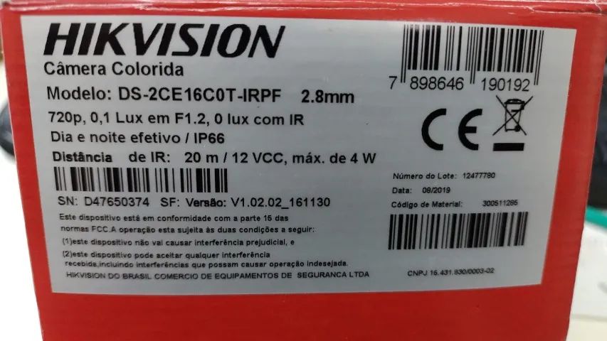 Câmera De Segurança Hikvision Ds-2ce16c0t-irpf - Foto 3