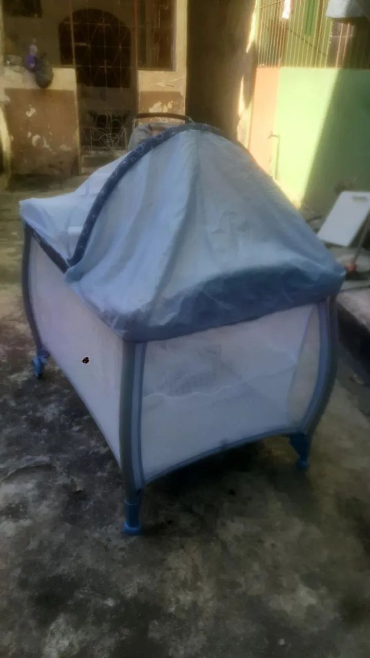 Berço Camping/ Portátil com Mosquiteiro, trocador e suporte. - Foto 3