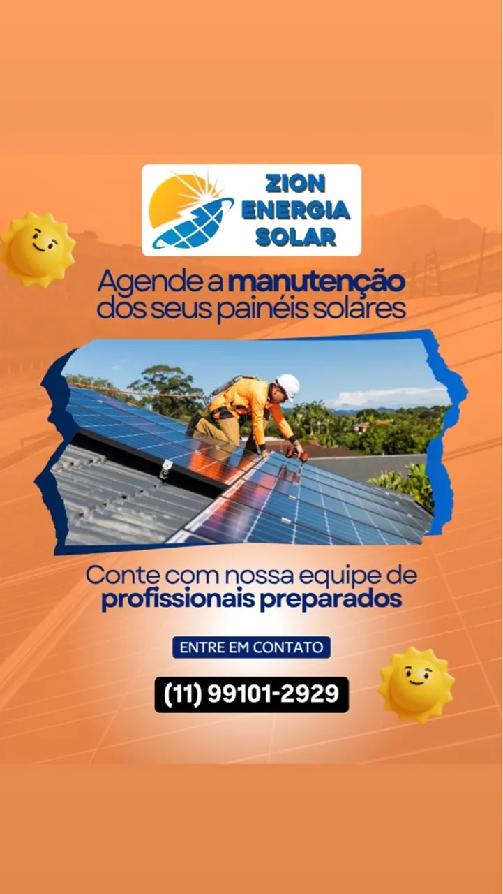 Instalação e manutenção de painéis solares