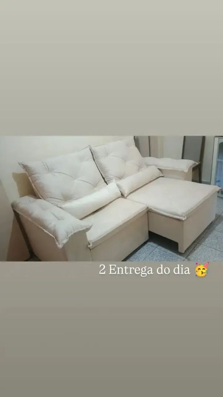 Sofá Retrátil e Reclinável Castelo 2.00m promoção $1499? - Foto 4