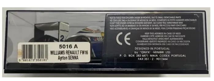 Ayrton Senna - Miniatura Fórmula 1 Williams / Renault FW16 - Foto 5