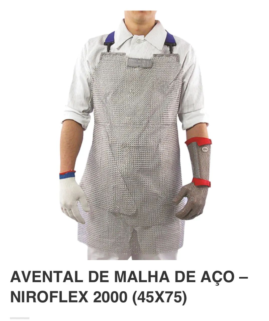 Avental de malha de aço (na caixa ) nunca foi usada Nitoflex  - Foto 3