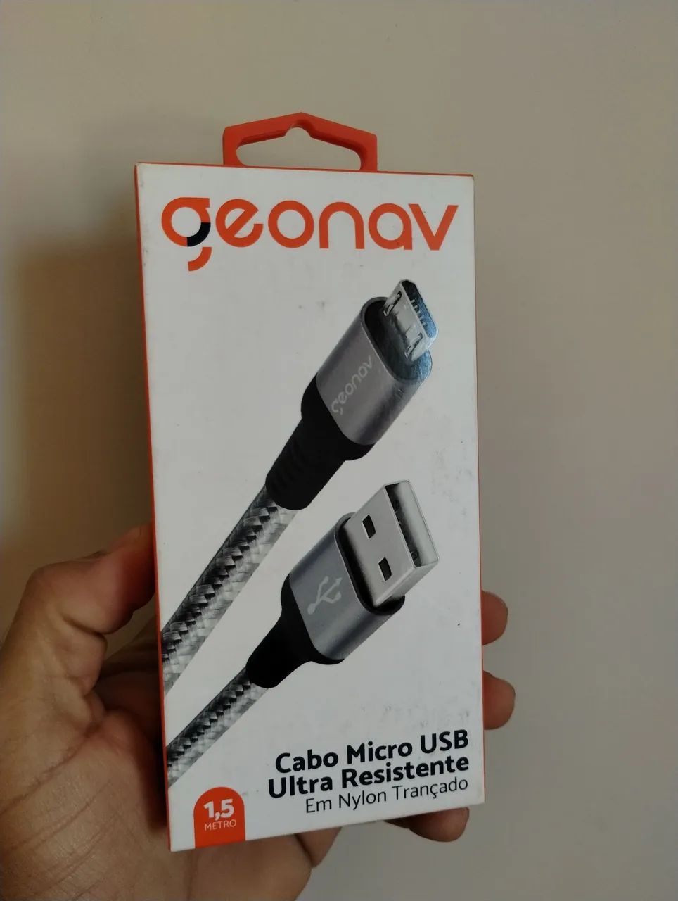 Cabo Micro USB Ultra Resistente Geonav 1,5m