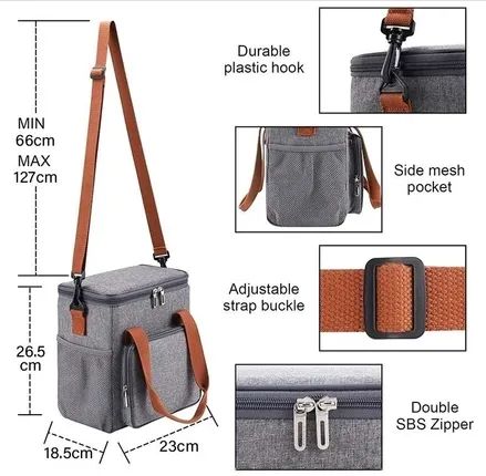 Bolsa Térmica Com Alça De Mão E Lateral Isolamento Térmico Eficiente z979 - Foto 2