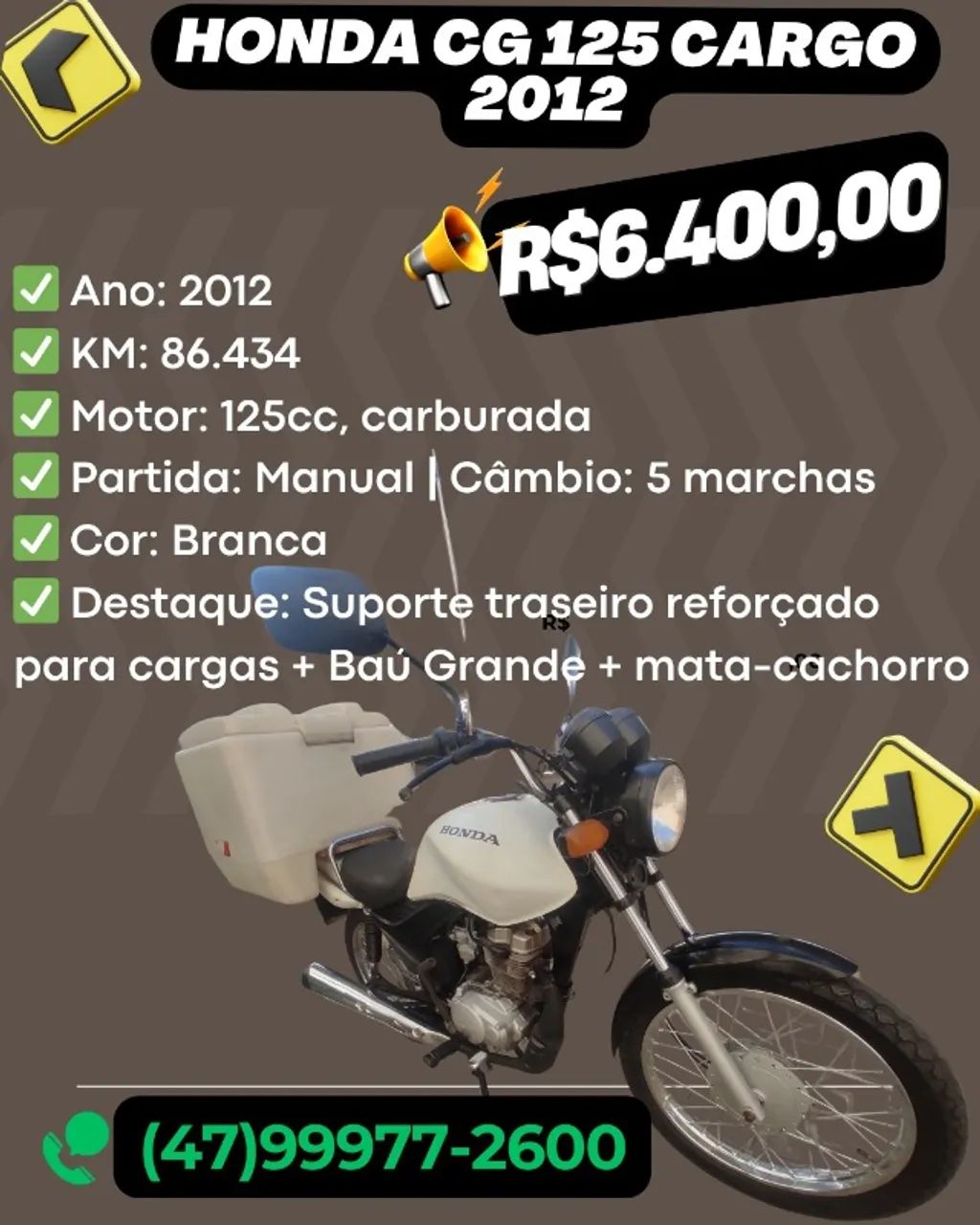 Honda CG 125 Cargo 2012 - Econômica, Forte e Pronta pro Trabalho!