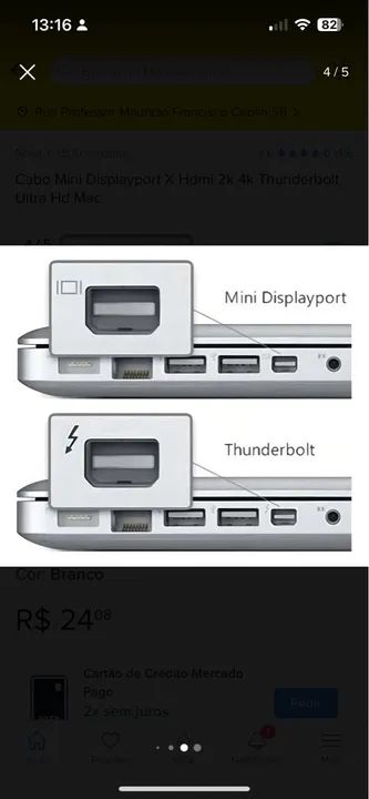 Adaptador VGA para Thunderbolt Mac - Foto 3