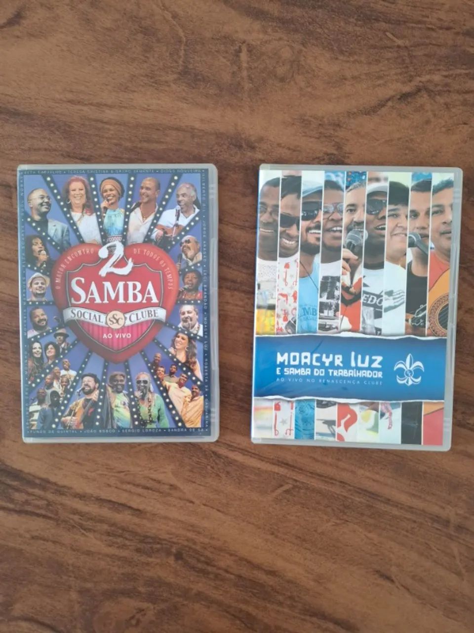 DVDs Samba Social Clube e Moacyr Luz Samba do Trabalhador