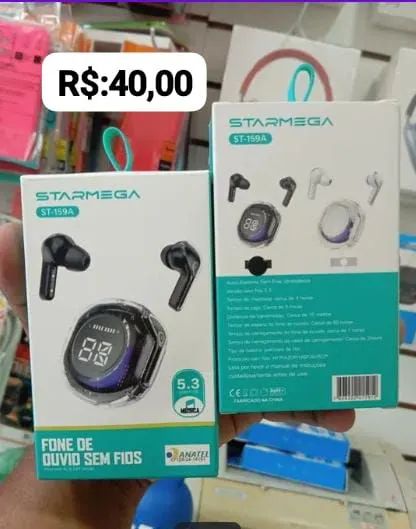 Fone de Ouvido Bluetooth STARMEGA ST-159A - Sem Fio