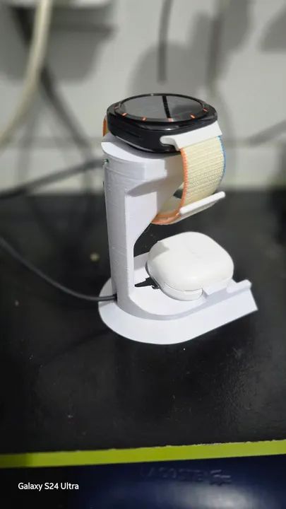 Base para carregamento simultâneo de smartwatch e fone de ouvido  - Foto 2