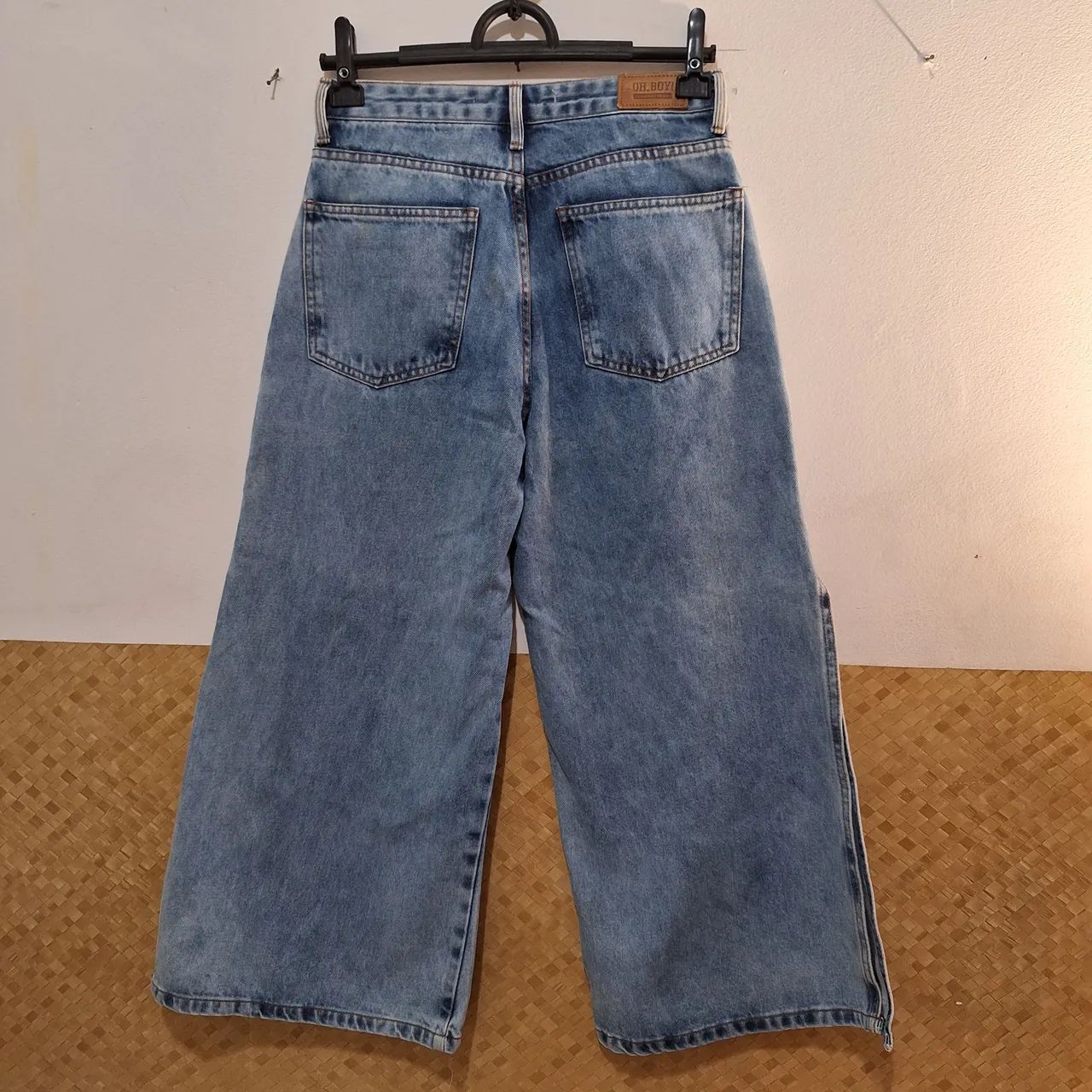 Calça Jeans Wide Leg com Fenda Lateral - Foto 5