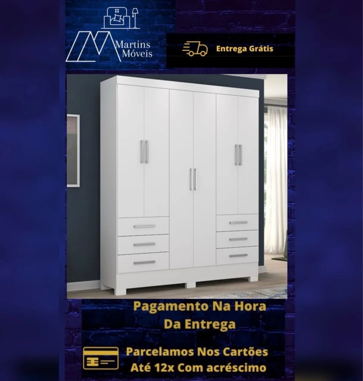 GRANDE PROMOÇÃO*GUARDA ROUPA PARIS RODIAL ENTREGA GRÁTIS ACEITA CARTÃO - Foto 2