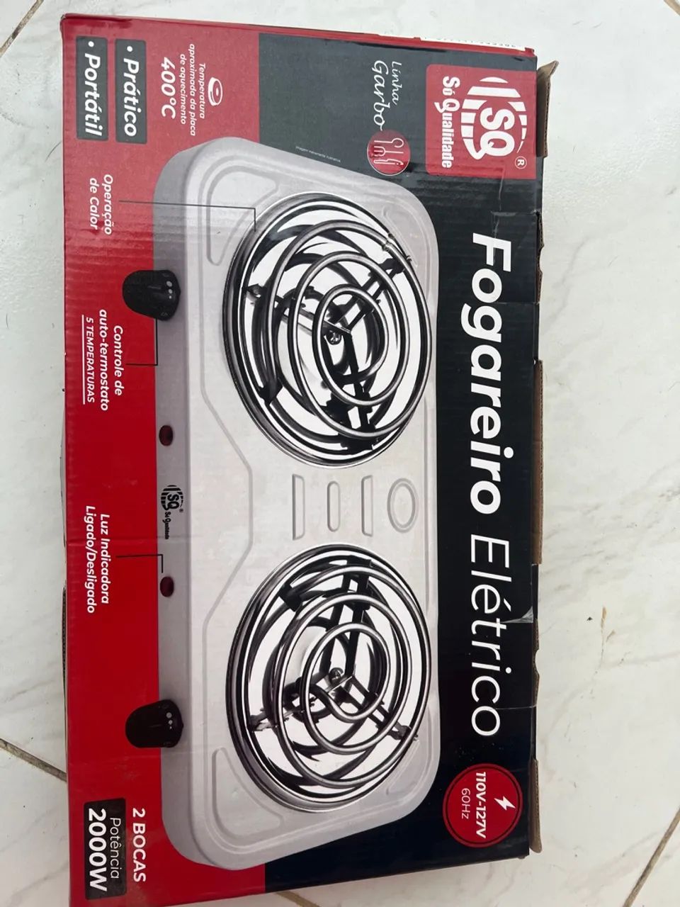 Fogareiro Elétrico 2 Bocas 2000W Iso 190$