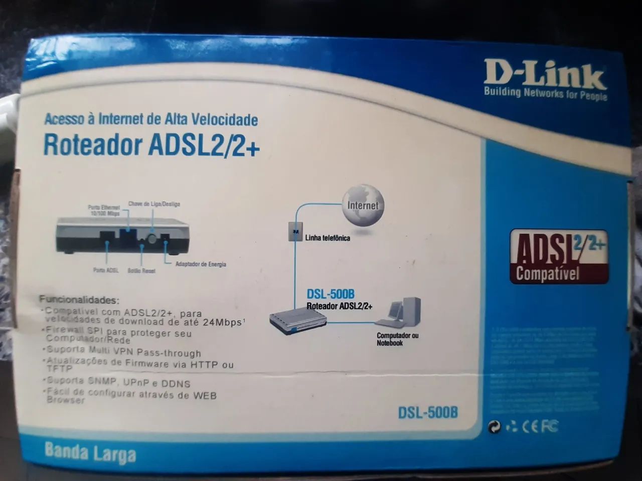 Roteador Adsl2/2+ Dlink Dsl-500B (na caixa) - Foto 2