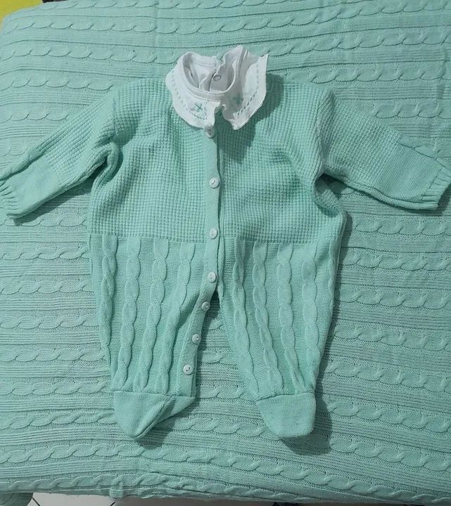 Saida maternidade em tricô e linho