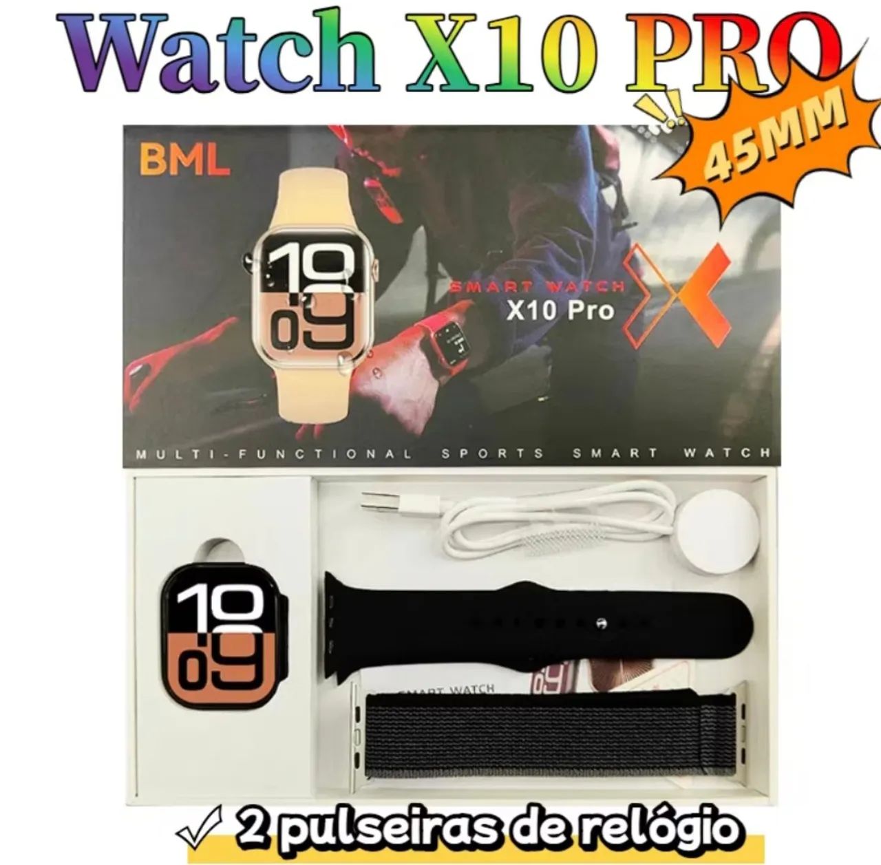 Smartwatch X10 Pro - 45MM relógio inteligente