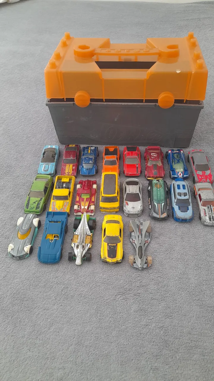 Coleção de Carrinhos Hot Wheels com Maleta
