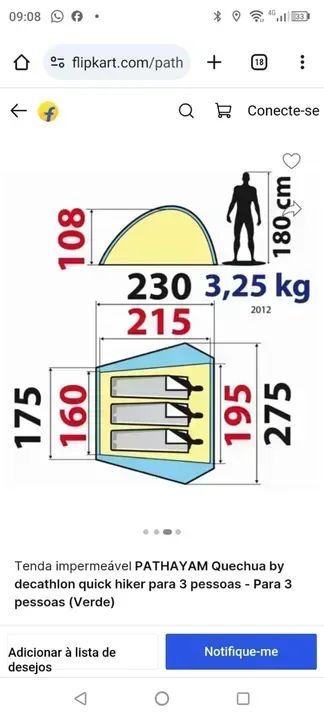 Barraca Quickhiker 3 - Ideal para Trekking MT500 - Foto 5