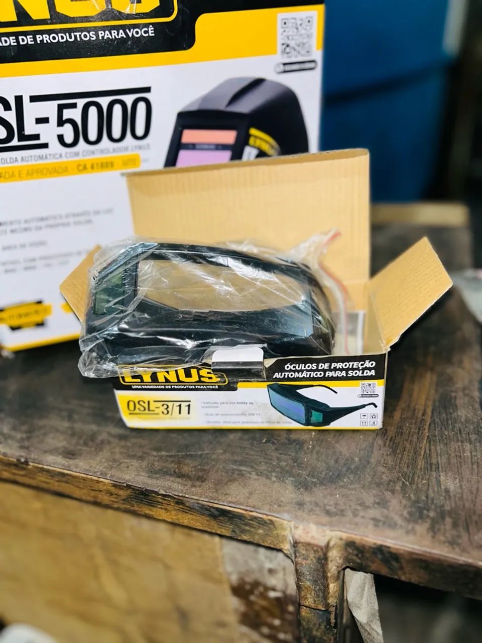 kit para solda - Máscara e Óculos de proteção automático64298166285057122