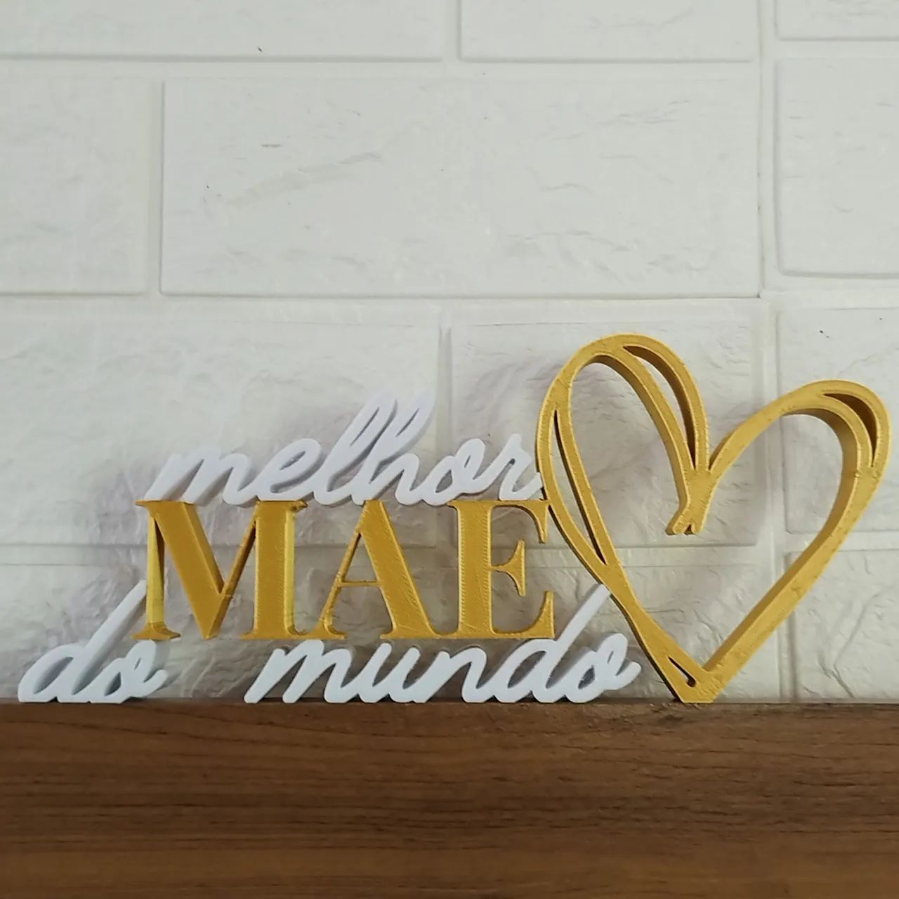 Plaquinha Decorativa Melhor Mãe do Mundo impressão 3D (Linhares) - Foto 4
