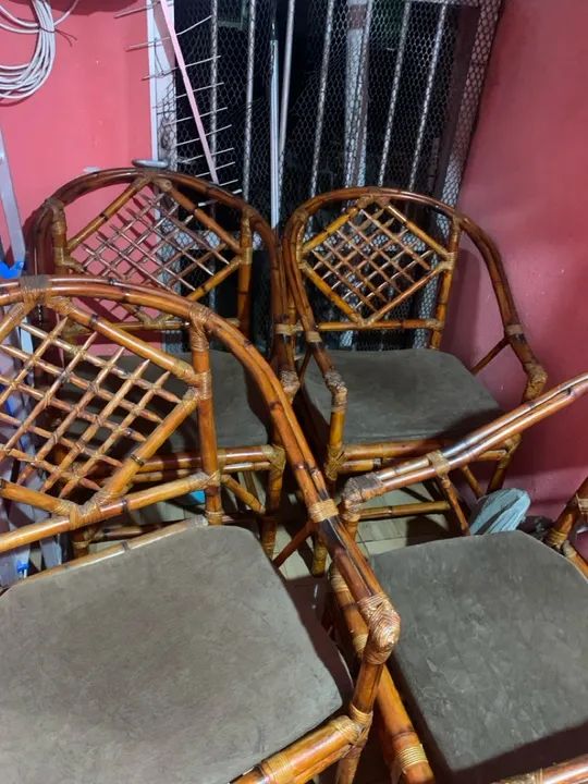 Conjunto de Poltronas de Bambu - 4 Lugares - Foto 3