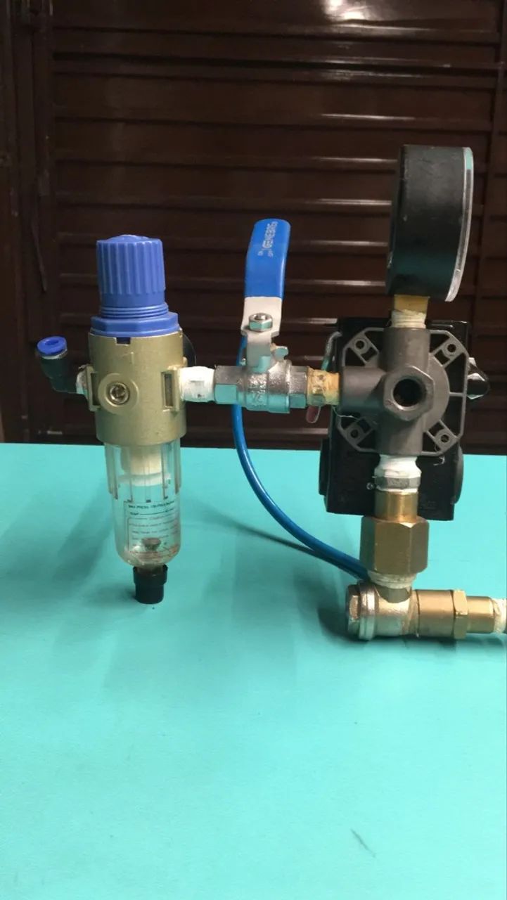 CONJUNTO FILTRO REGULADOR E FILTRO LUBRIFICADOR PARA PNELMATICACADOR E IL DE AR  - Foto 2