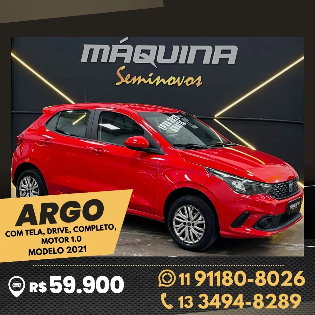 Argo 1.0 Drive completo com tela !!