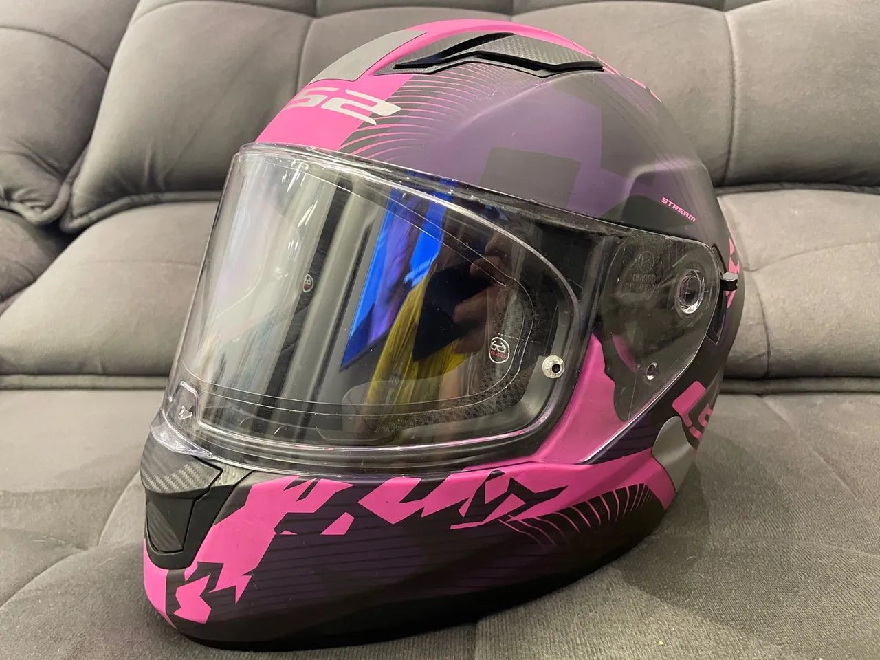 Capacete Moto -  LS2 FF396 -  Tamanho P 54 -  Rosa - Foto 2