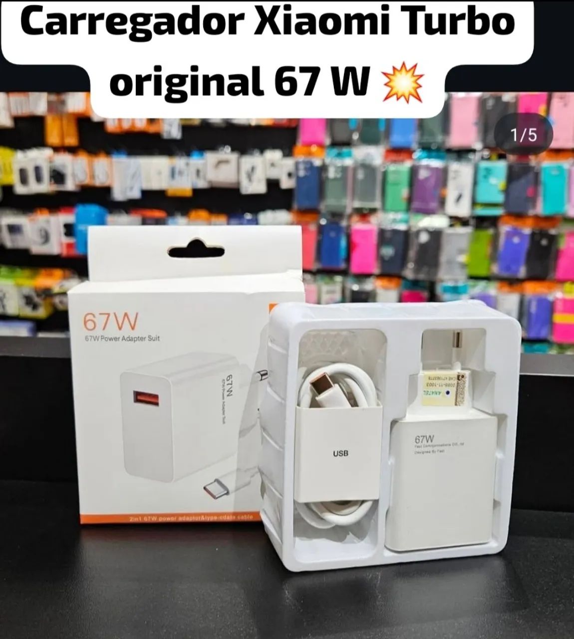 Carregador Xiaomi Turbo 67W Original