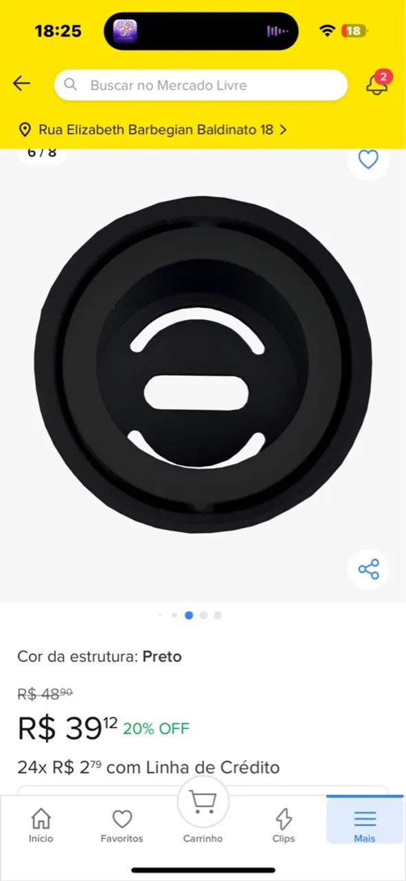 Spot de Sobrepor Cilindrico LED Preto - Foto 3