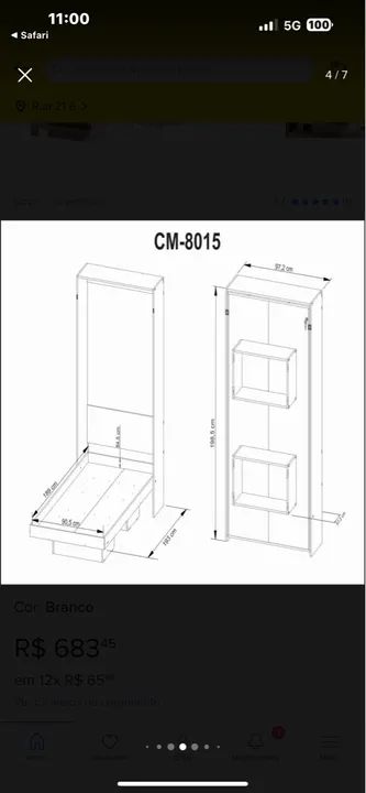 Cama solteiro articulável 1,88x0,88 + Colchão D33 + Pillow Top  - Foto 2