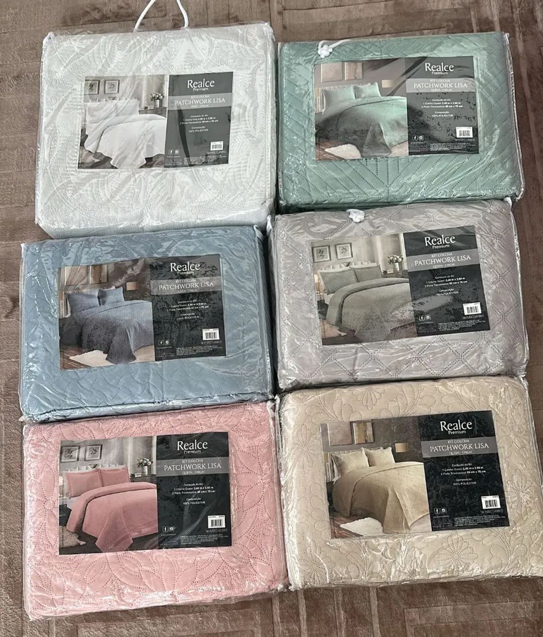 Kit Colcha Patchwork Lisa - Várias Cores - Foto 2
