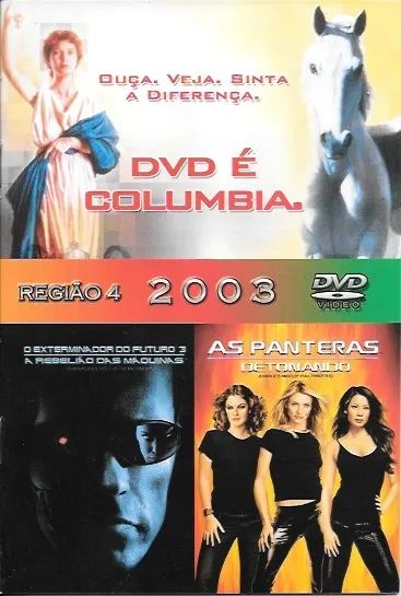 Livreto comercial de filmes da Columbia em DVD de 2003 (c