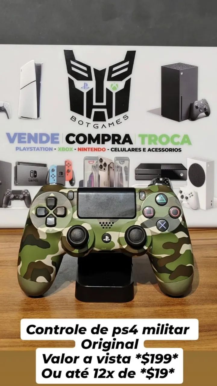 controle ps4 militar original