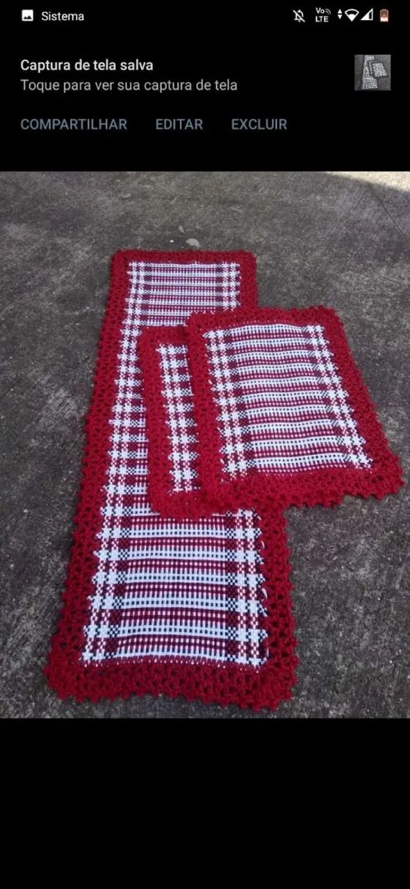 Tapetes de malha puro algodão super reforçado 