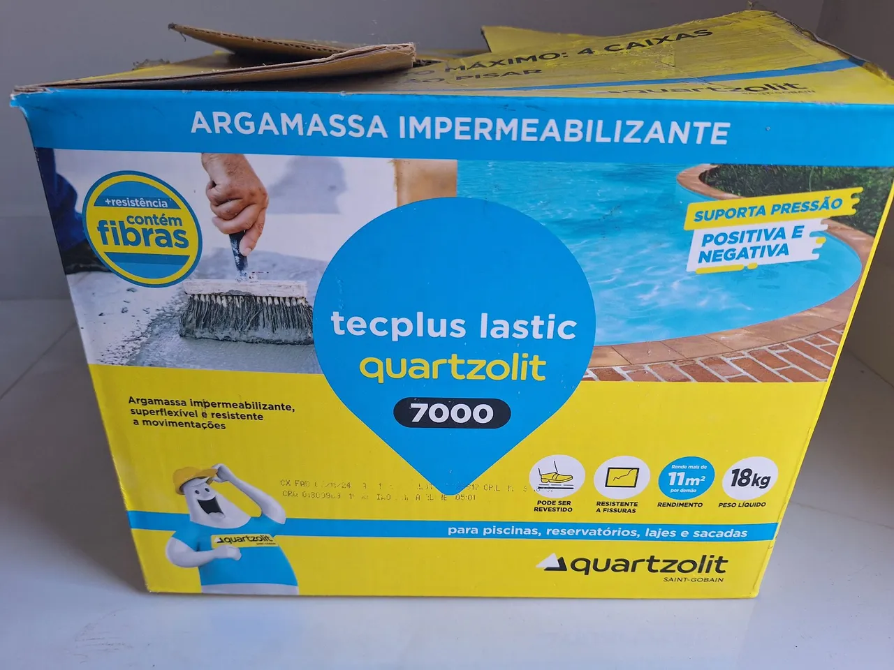 Argamassa Impermeabilizante Tecplus Lastic Quartzolit 7000