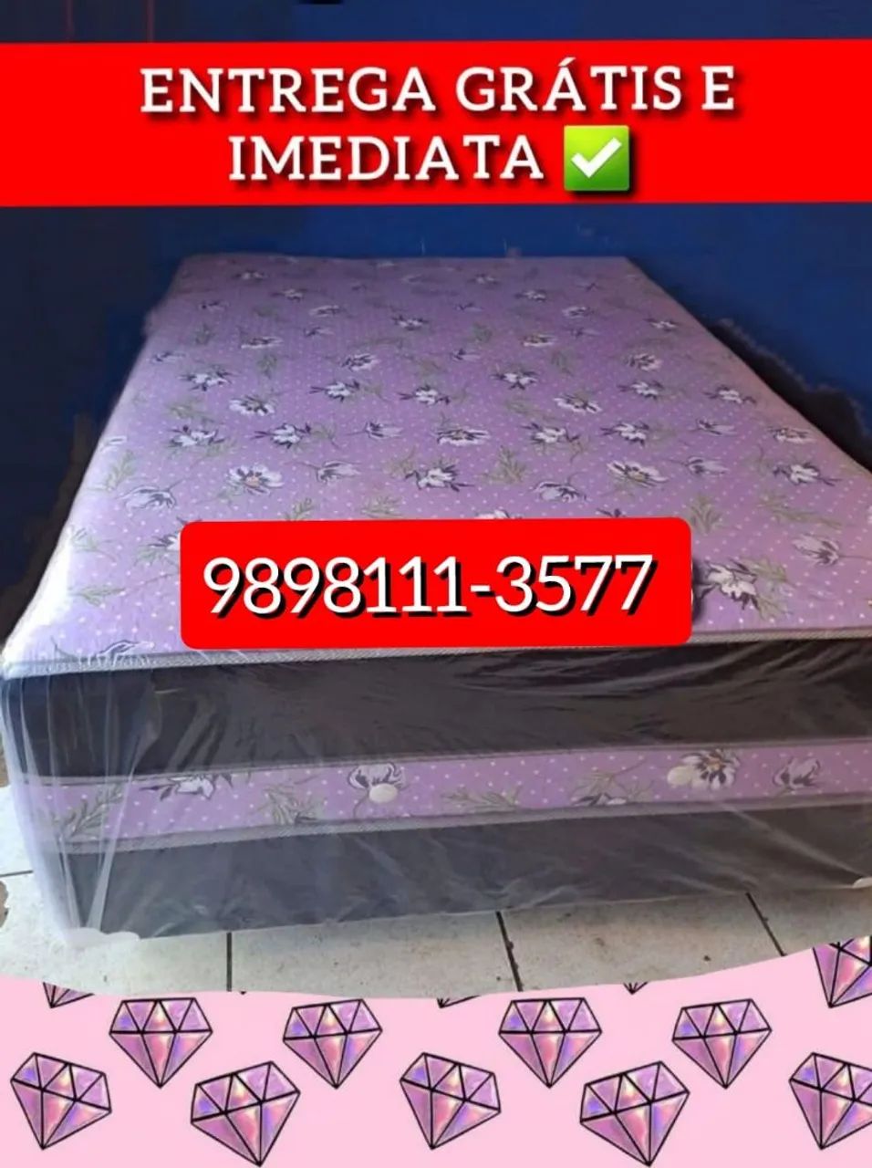Camas box de casal de espuma e molas novas, ENTREGAMOS AINDA HOJE! - Foto 3