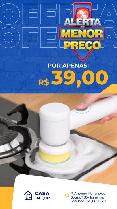 Esponja elétrica nova, completa.  