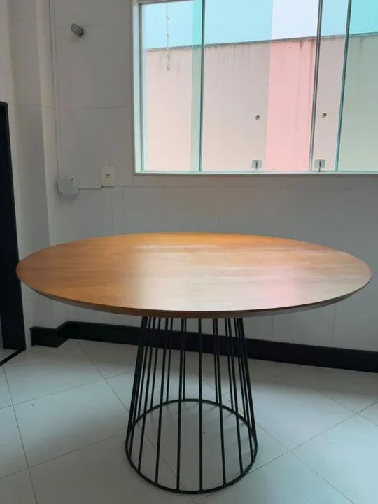 Mesa Madeira Tok Stok Semi Nova - Sem Marcas - Foto 4