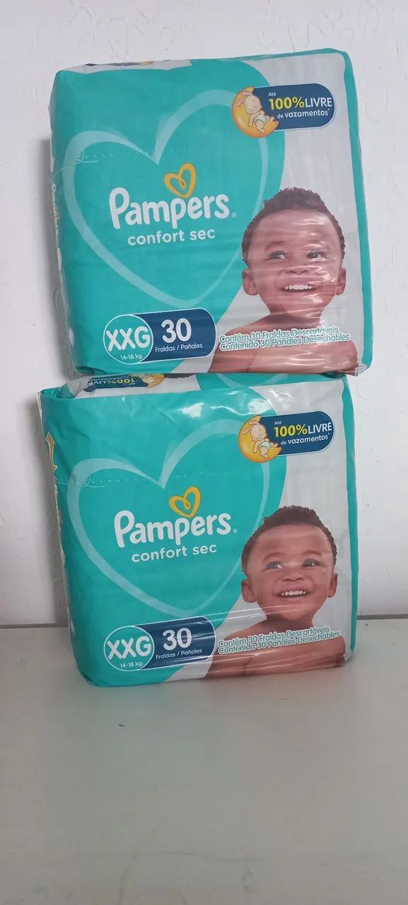 Fraldas Pampers Confort Sec XXG 30 unidades