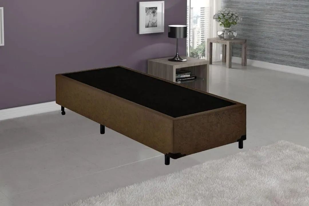 Base Box Solteiro em Tecido Suede - Conforto e Elegância!
