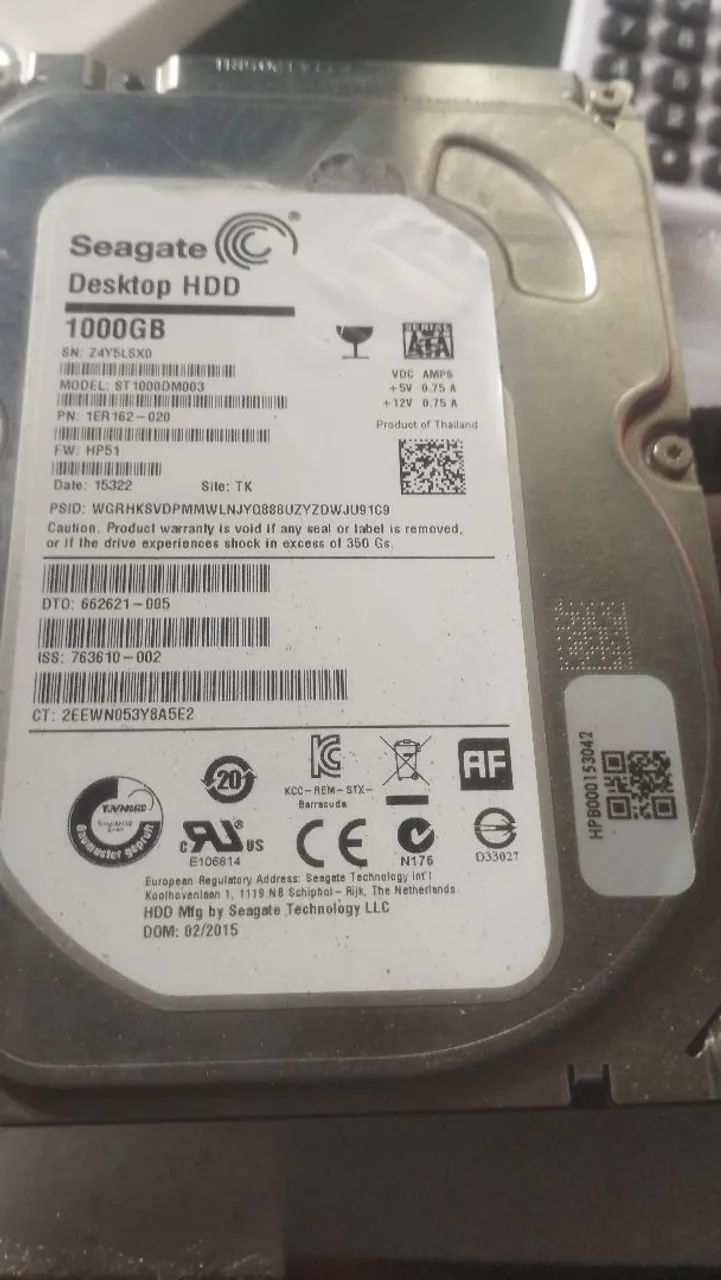 HD Seagate 1TB Desktop -DVR