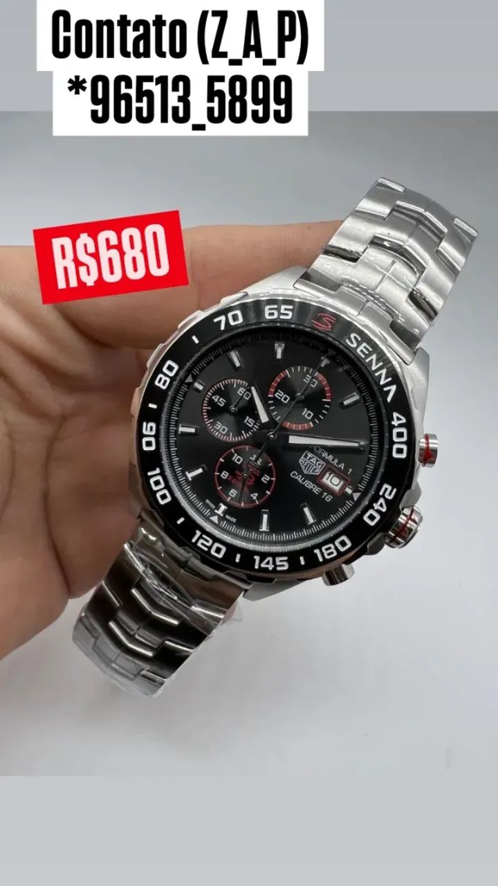 Relógio TAG HEUER SENNA MULTIFUNCIONAL COM ENTREGA 
