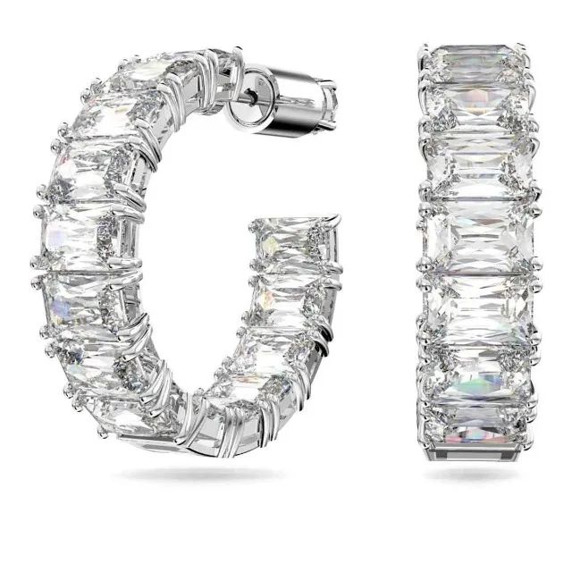 Brinco de argola swarovski novo